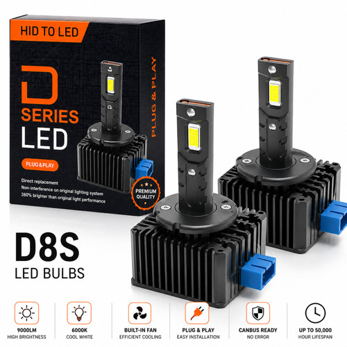 D8s led bulbs 9000lm - bulbs, 6000k
